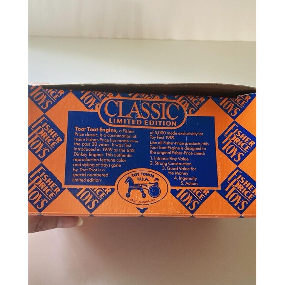 Vintage Fisher Price Toot Toot Train LE Pull Toy 1989 COA NEW OLD STOCK GIFT - Picture 7 of 16